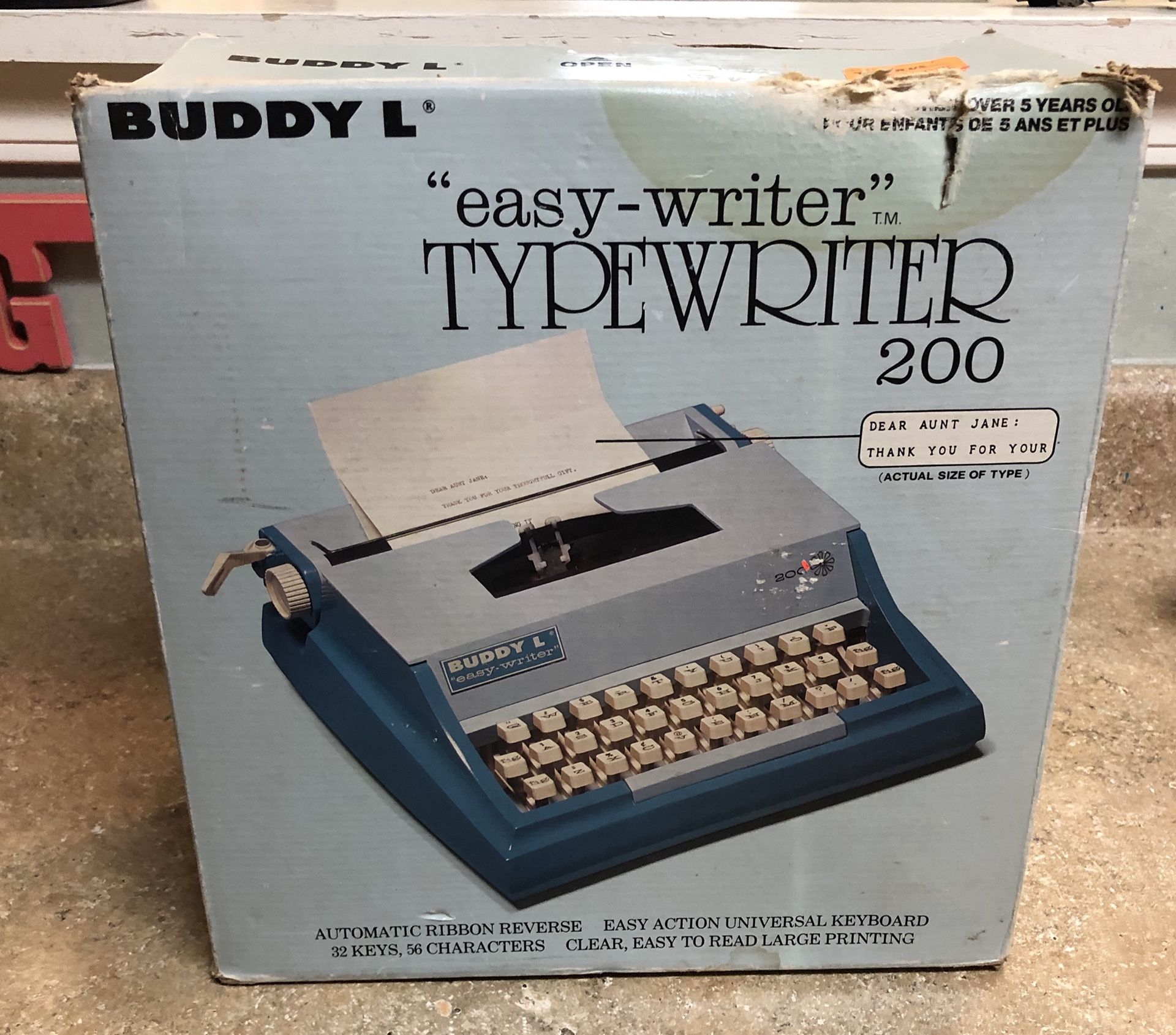 Vintage 1976 Toy Buddy L 200 Children’s Typewriter WORKS!