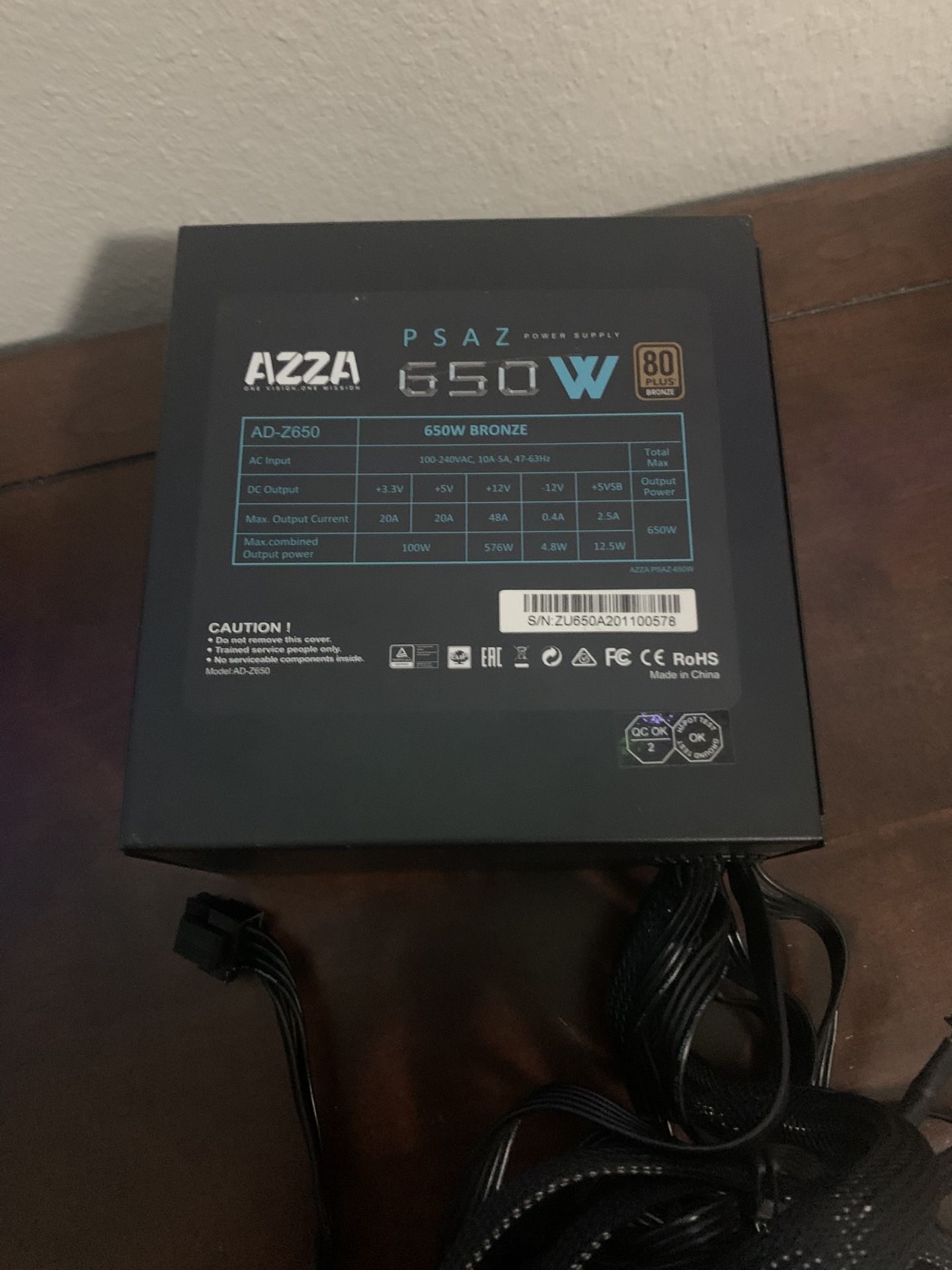 650w Psu All Cables Work And It’s In Good Condition Used For About A Year