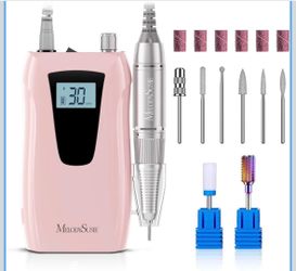 Nail Drill, SC320D 30000RPM Essential E-File with LCD Display for Manicure Shaping & Gel Removal, Perfect for Training, Nail Art Practice & Home Use