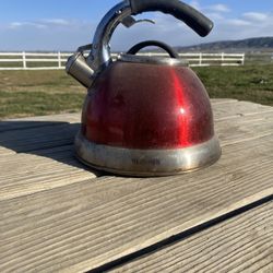 Bergner Red Stainless Steel Teapot