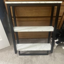  Bathroom Shelves W/ Towel Rack And Mounting Hardware - $10