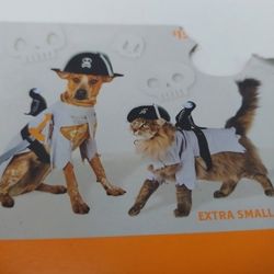 DOG/CAT GHOST PIRATE SET, SIZE XS.