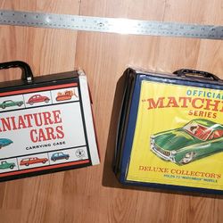 Vintage Matchbox and Mattel 1966 Car Cases - Matchbox by Lesney - Sold as a Pair Only
