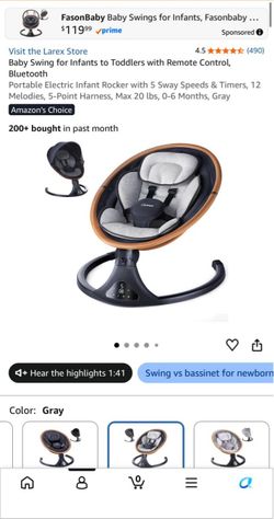Larex Portable Electric Baby Swing Rocker