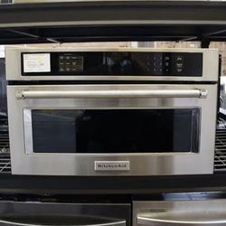 New In Box Kitchen Aid 30” Microwave Oven Electric Stainless