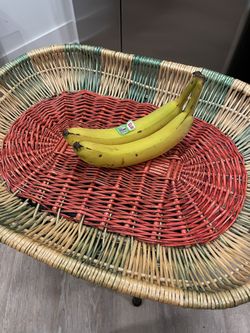 Large Colorful Straw Basket