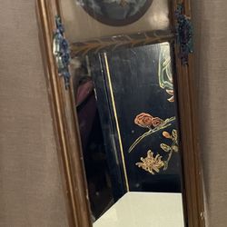 Vintage Wall Mirror With Wooden Frame 