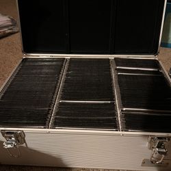 450+ DVDs with Silver case and an itemized spreadsheet. 