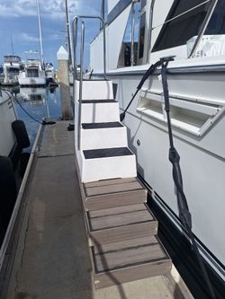 Tall fiberglass dock stairs