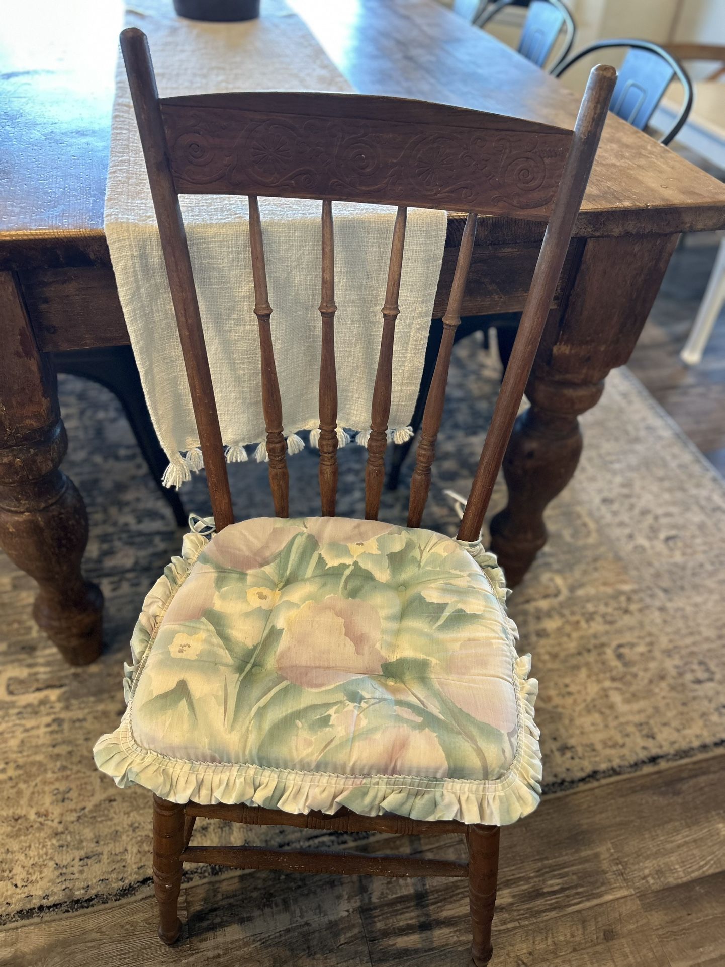 4 Vintage 80’s Cottage Chair Cushions