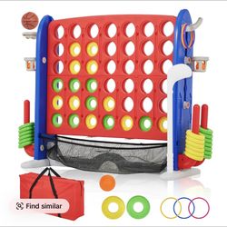 Giant 4 In A Row A Game, Mini Basketball, Golf, Ring Toss.