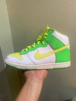 Nike Dunk High Premium White Lemon Green “2007” Authentic,Size 10.5