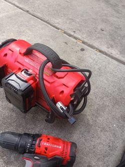 Craftsman portable air pump electrical source and drill