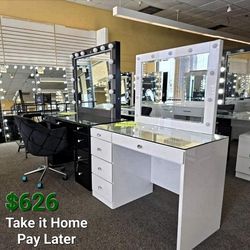 Avery Vanity & Top W/Led White