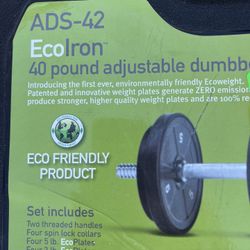 40 Pound Adjustable Dumbbell Set