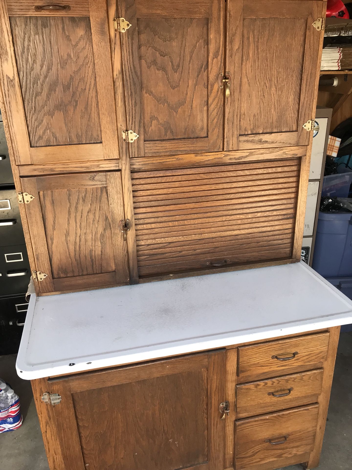 Antique Hoosier cabinet.
