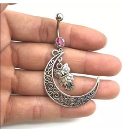 Owl belly ring