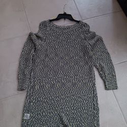 Sweater Dress. Gray And Yellow. $11.00 Large