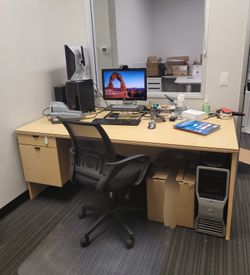 Executive Desk w/ Matching Filing Cabinet
