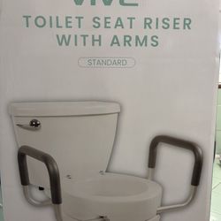 Toilet Seat Riser With Arms New In Box