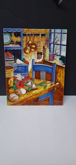 Beautiful  Italian Art Ceramic Kitchen Scenario