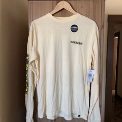 Hurley Florida Retro Premium Long Sleeve Surfing Shirt Yellow Size Large New With Tags