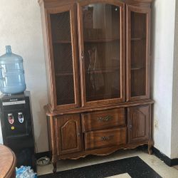 Solid wood cabinet w/ Shelves & drawers-150$