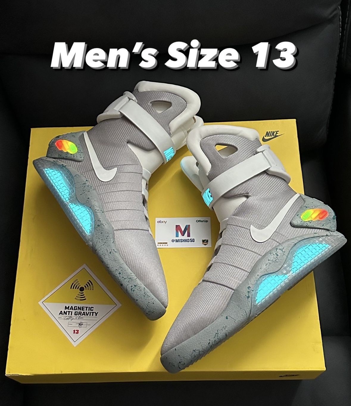 Nike Air Mag Back To The Future Marty McFly Prop Shoes Movie Grade