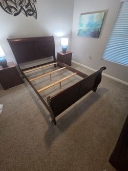 Full Size Sleigh Bed Frame