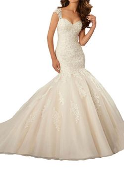 Gorgeous Wedding Dress w/ Cathedral Rhinestone Veil (size 16)