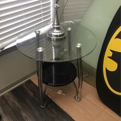 Glass coffee table set With lamps