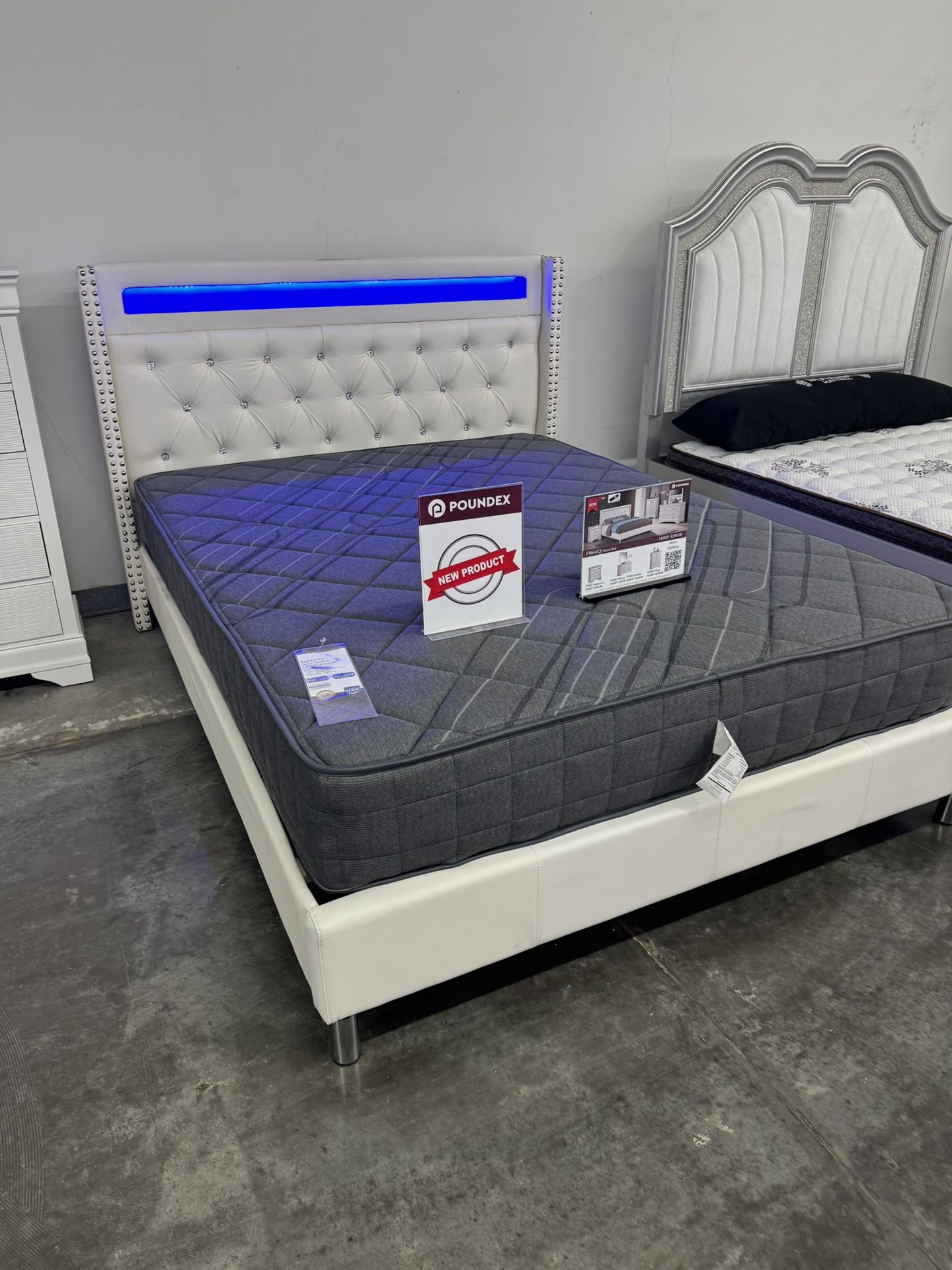 New Queen Bed Frame with Mattres