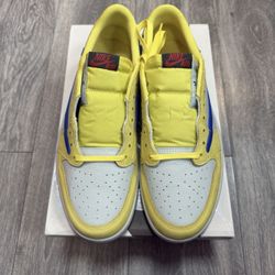Brand new Air Jordan 1 Low Retro OG SP x Travis Scott Canary Men’s size 14