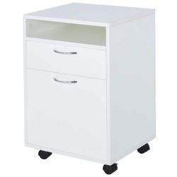 White Wood File Cabinet 