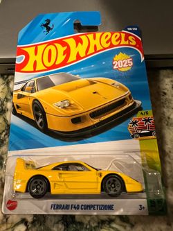 Hot Wheels 2025 Mainline Exotics Ferrari F40 Competizione Yellow #198