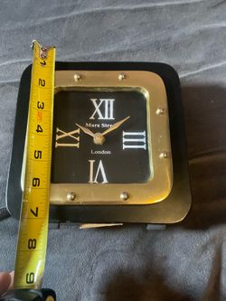 Black and Gold small  table clock
