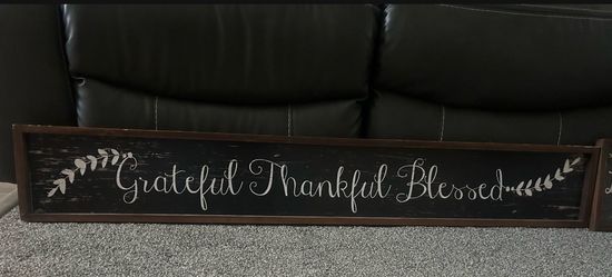 “Grateful, Thankful, Blessed" Wall Decor