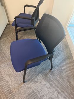 AIS Paxton Guest/Office Chair – Blue & Black - 15 Available