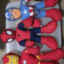 Marvel Superhero Plush Toys – Spider-Man, Iron Man, Captain America