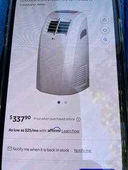 LG 10000 BTU Portable Air Conditioner White