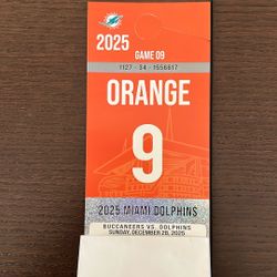 Dolphins Orange Parking Pass