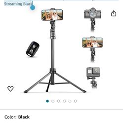  UBeesize 72" Phone Tripod & Selfie Stick, Camera Tripod Stand with Wireless Remote and Phone Holder,Compatible with iPhone Android Phone, Perfect for