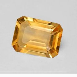 Golden Citrine Emerald Cut 1.05ct Natural Citrine Loose Gemstone Ring Sized Gem