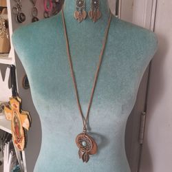 Dreamcatcher Pendant Necklace Set