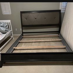 king size grey bed frame 