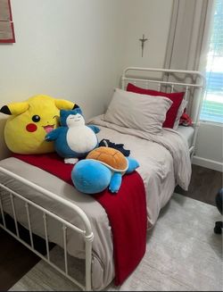 Metal twin bed frame