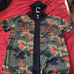 Five.by.Five Jersey Type Cami Hooded Shirt