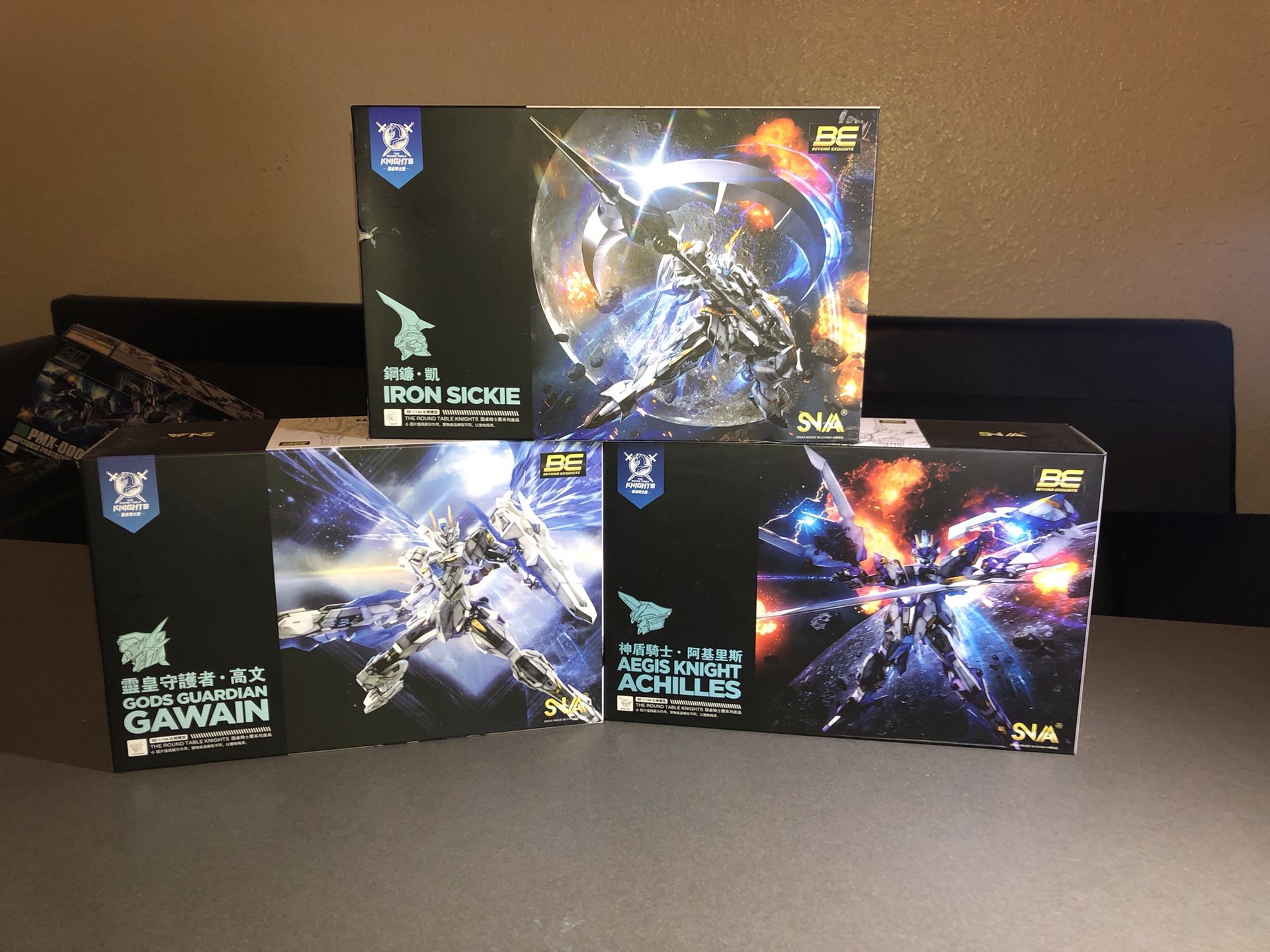 Snaa Round Table Knights 3rd Party Model Kit Lot Of 3