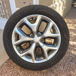 Four wheels and tires