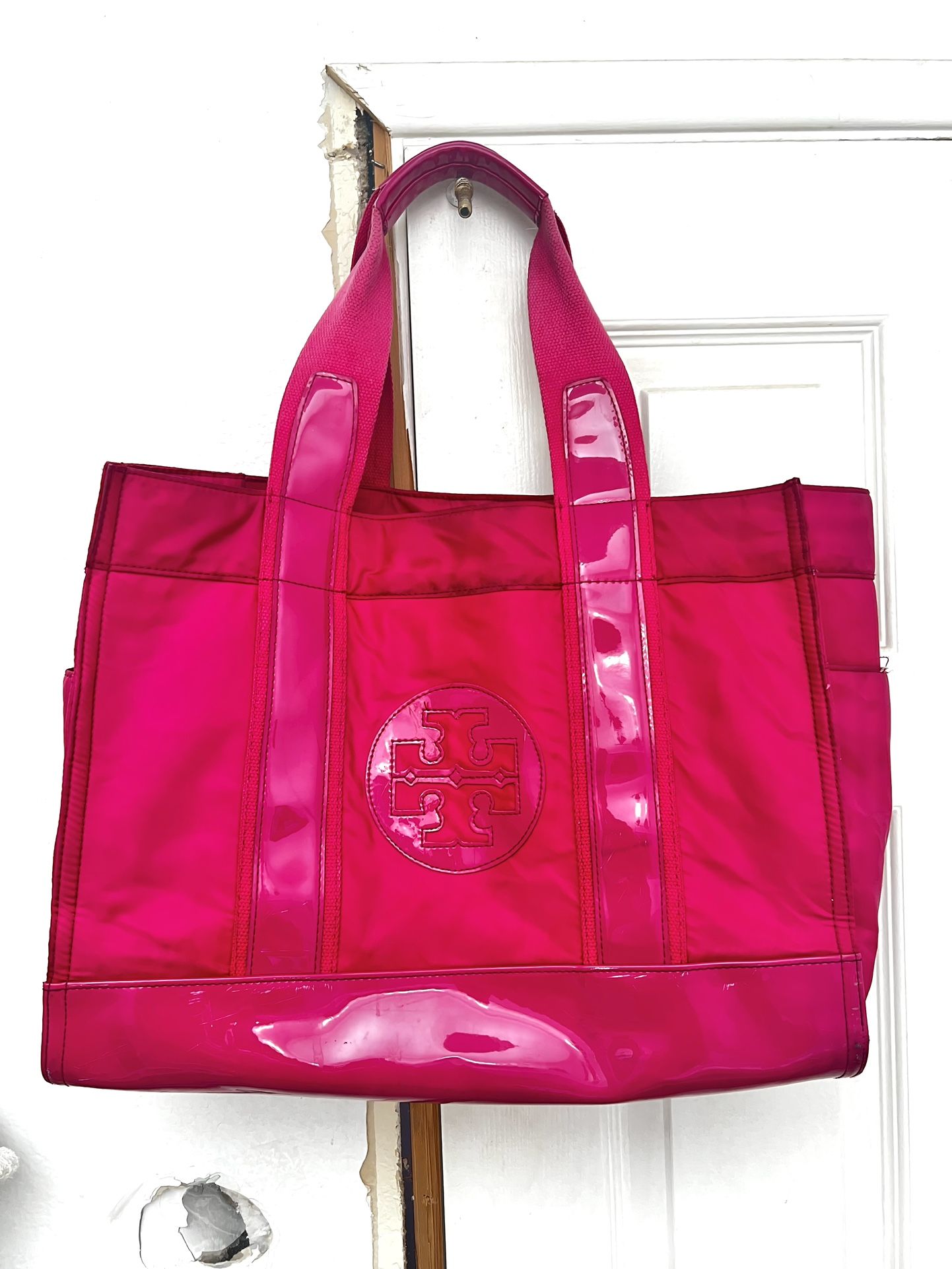 Tory burch pink tote